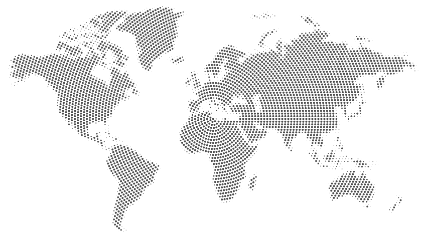 Mapa con las sedes de Asesoftware en Colombia, Chile, Costa Rica y Estados Unidos